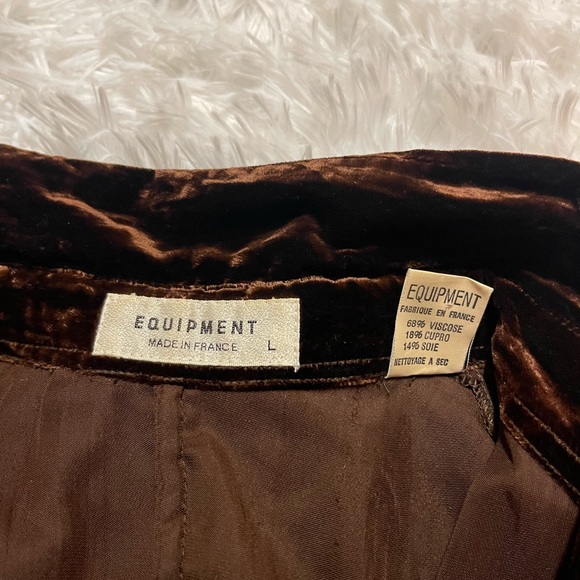 Vintage Equipment Velvet Blouse Made in France - Picture 6 of 14